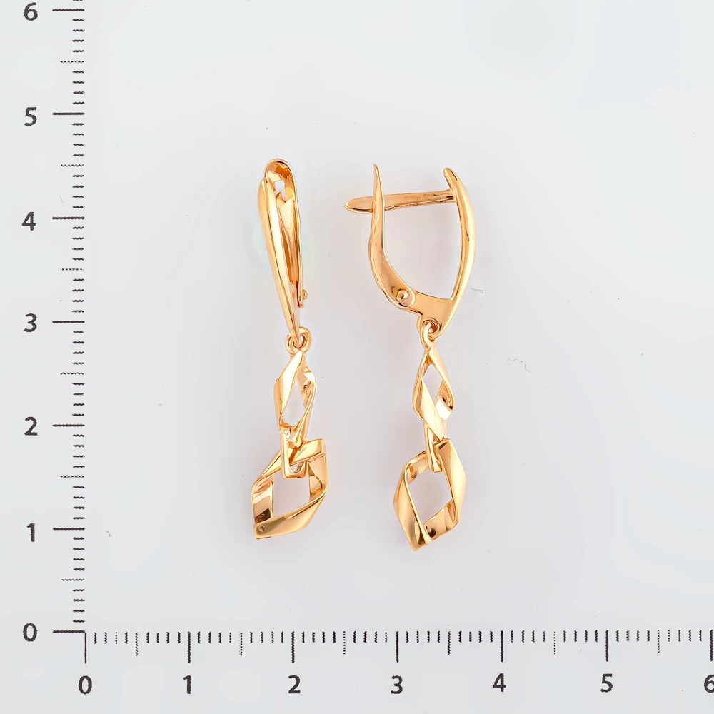 Серьги из красного золота 585 пробы