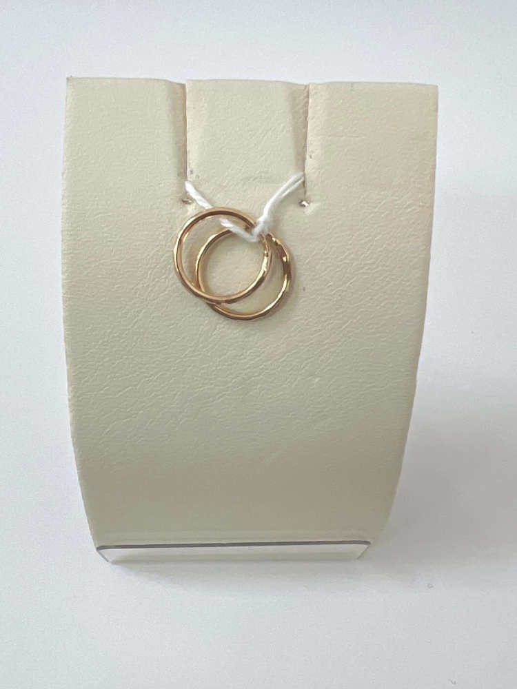 Серьги конго из красного золота 585 пробы