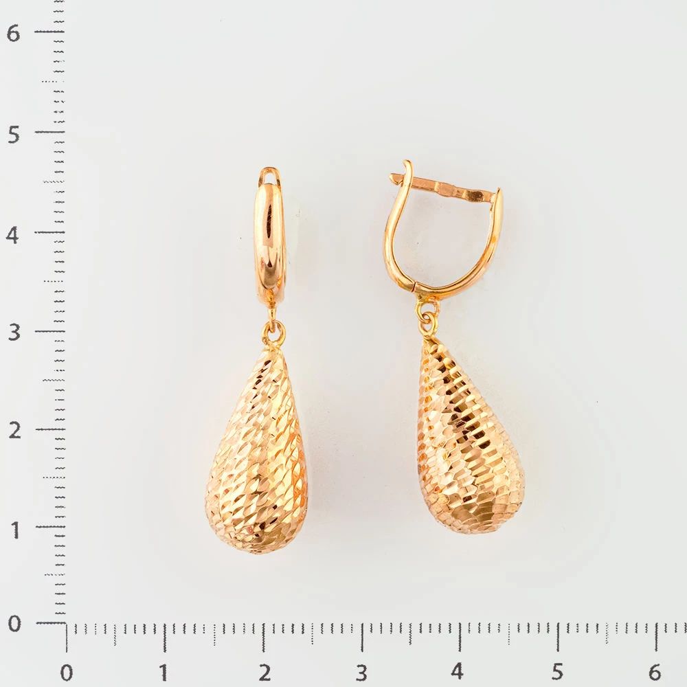 Серьги из красного золота 585 пробы