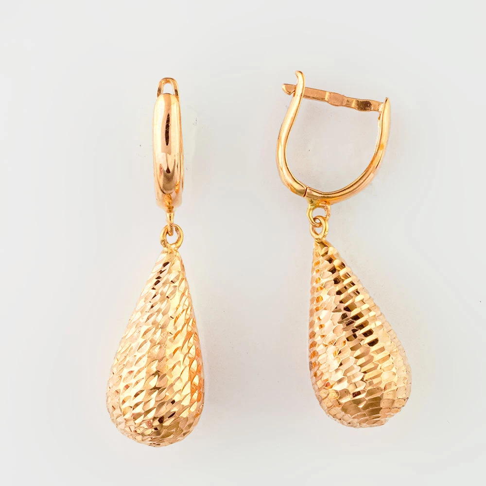 Серьги из красного золота 585 пробы