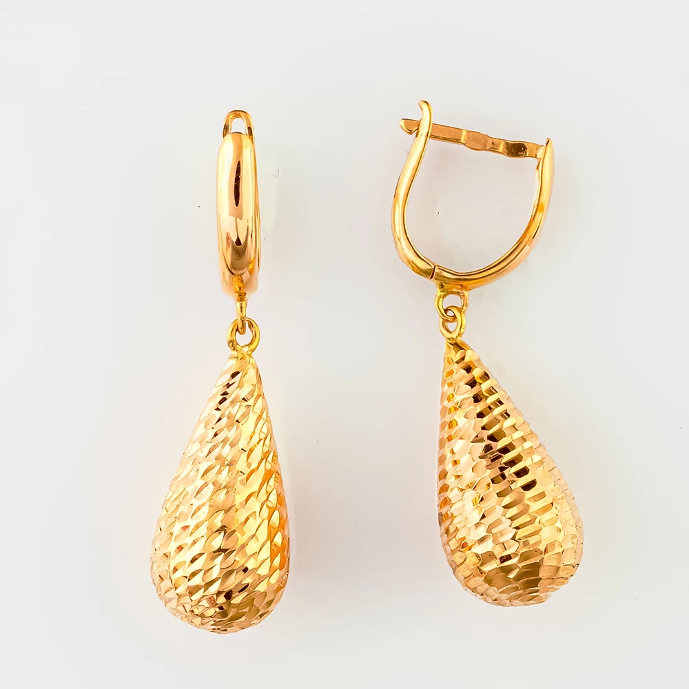Серьги из красного золота 585 пробы