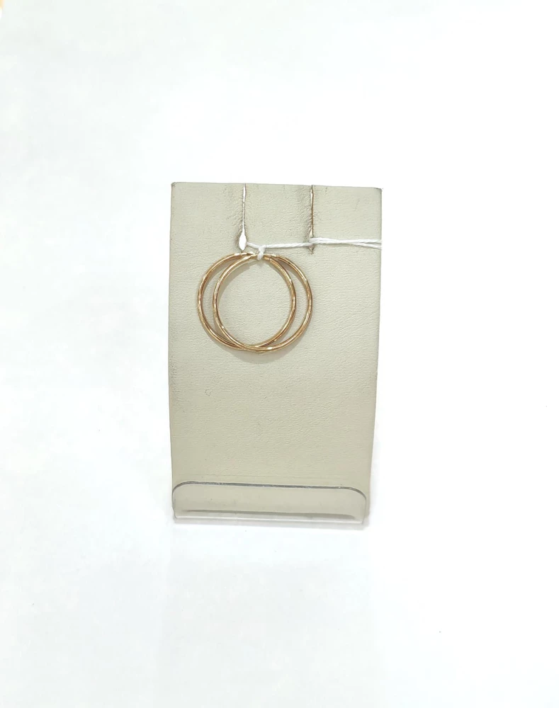 Серьги конго из красного золота 585 пробы
