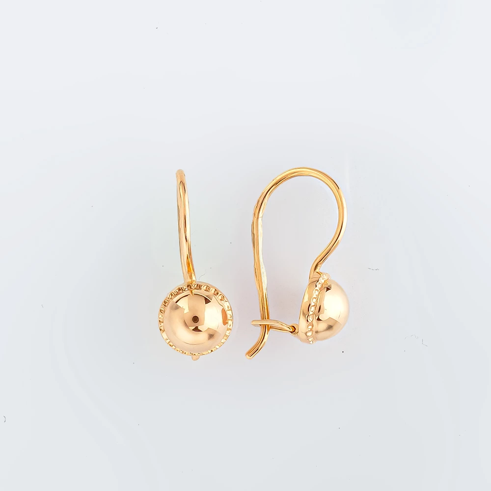 Серьги из красного золота 583 пробы