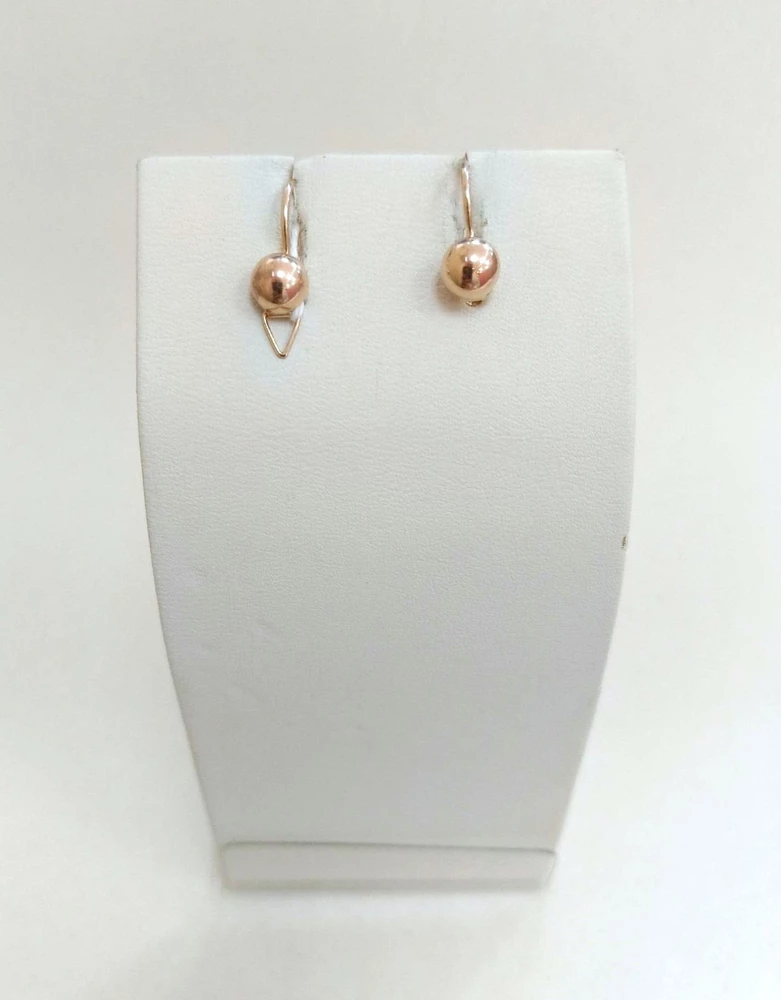 Серьги из красного золота 585 пробы