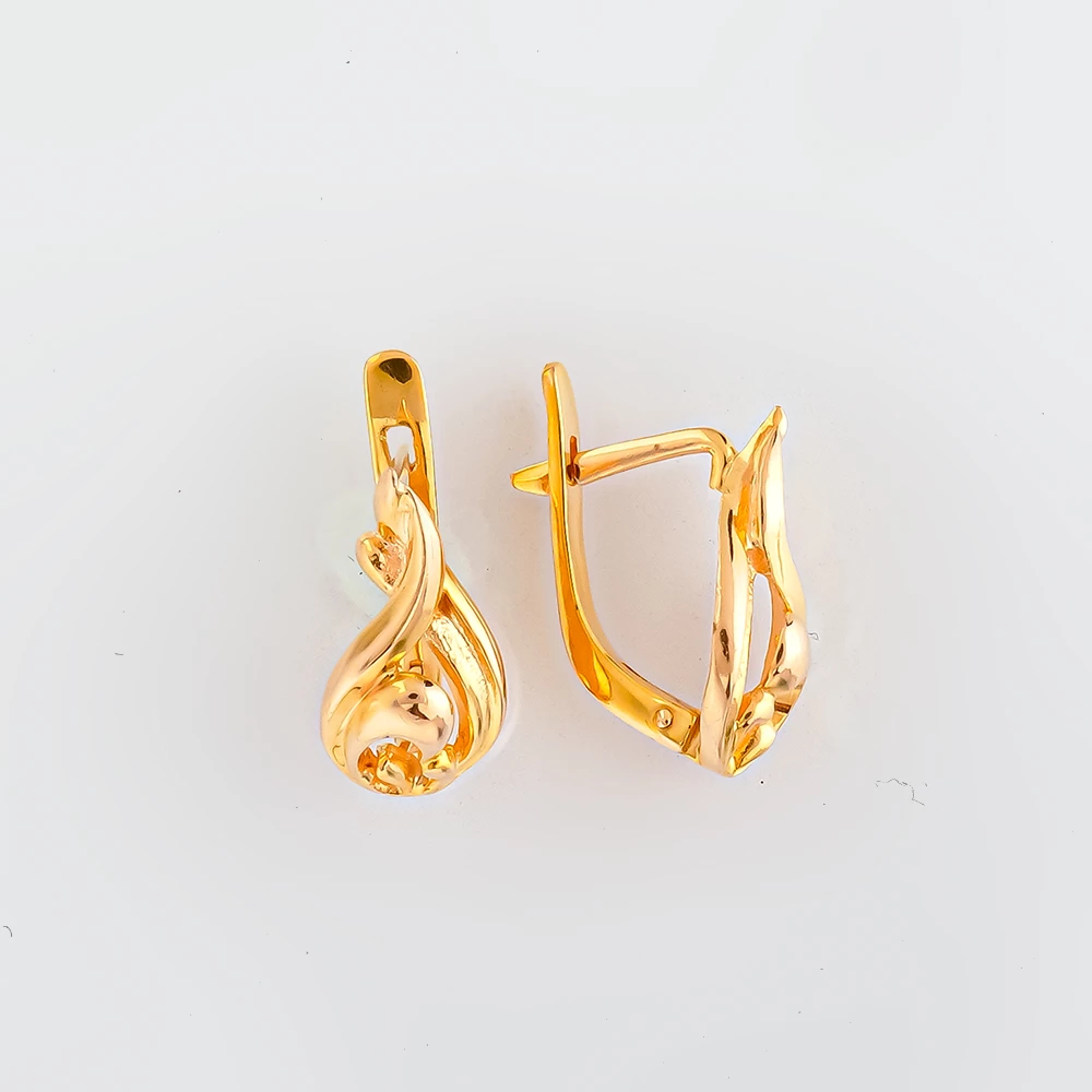 Серьги из желтого золота 583 пробы