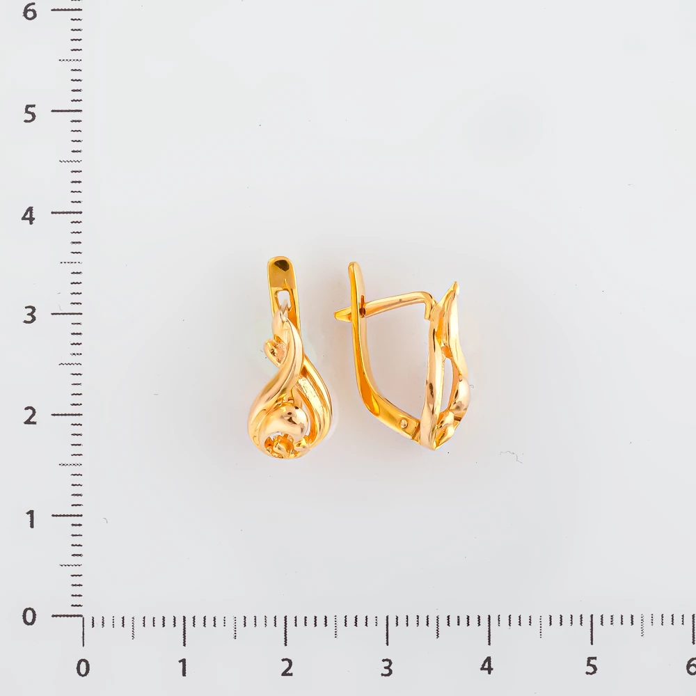 Серьги из желтого золота 583 пробы