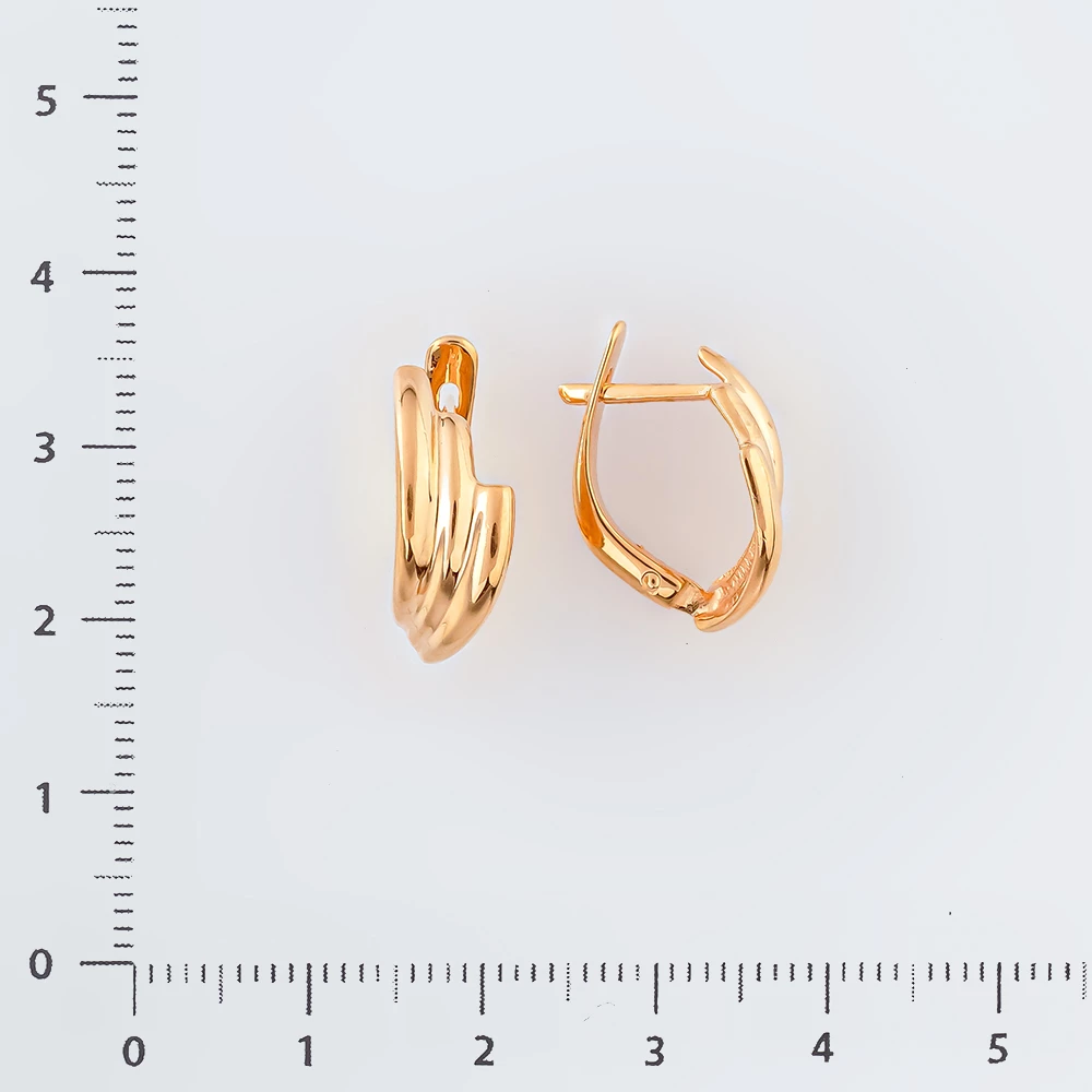 Серьги из красного золота 585 пробы