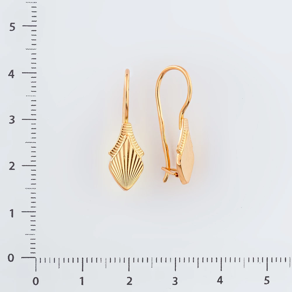 Серьги из красного золота 585 пробы