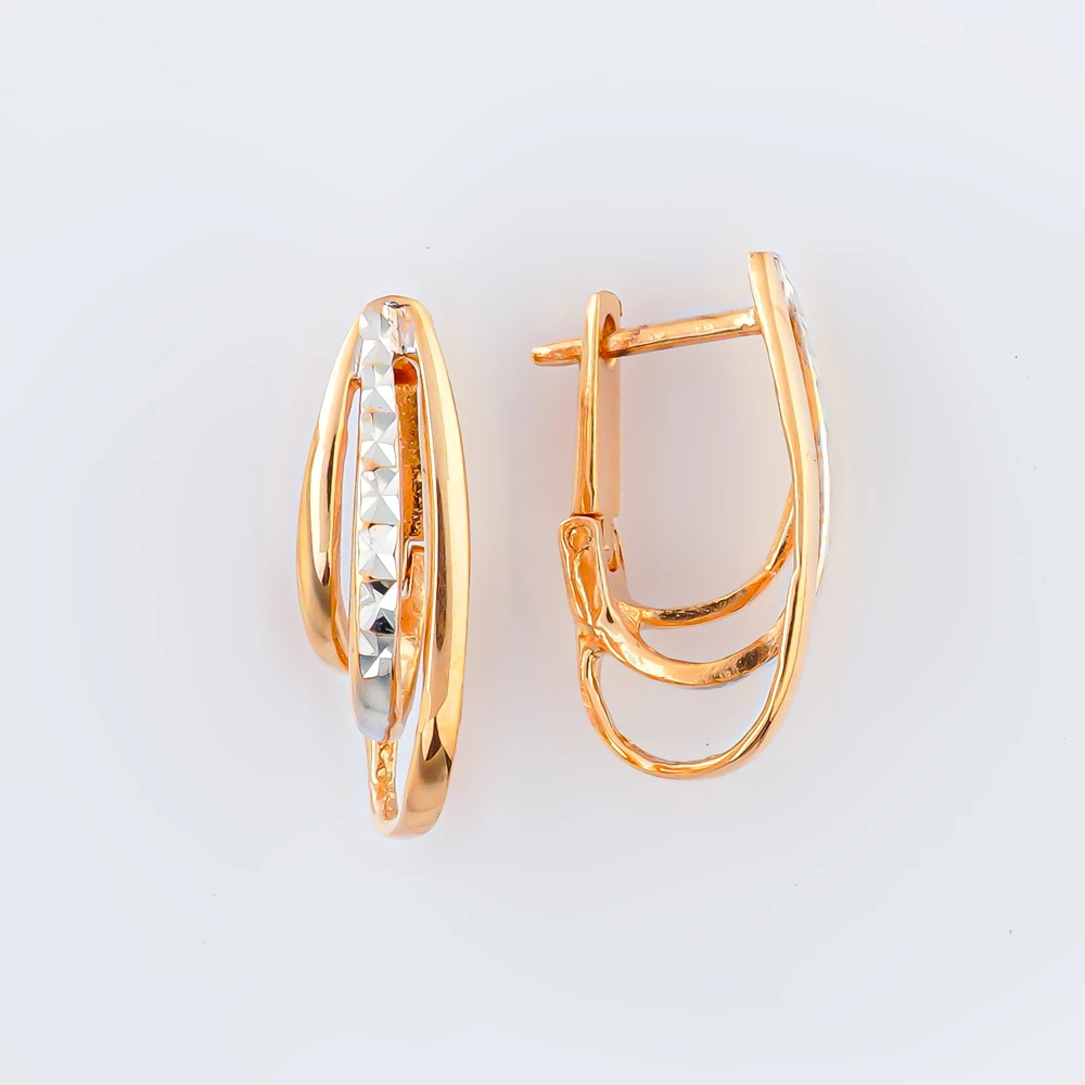 Серьги из красного золота 585 пробы