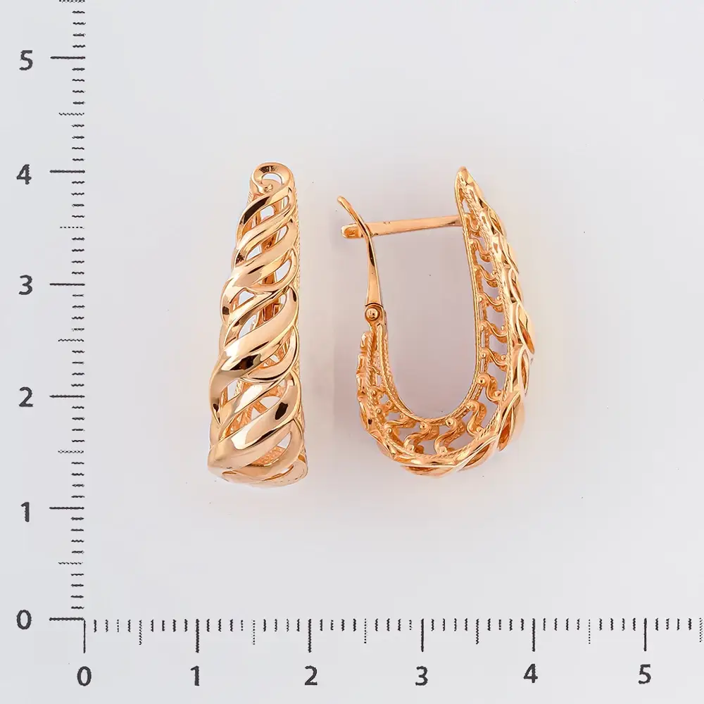 Серьги из красного золота 375 пробы 2