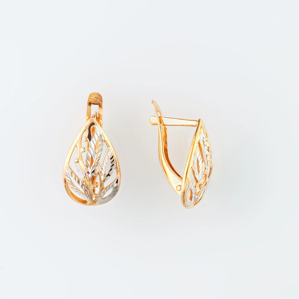 Серьги из желтого золота 585 пробы