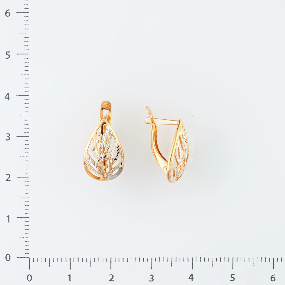 Серьги из желтого золота 585 пробы