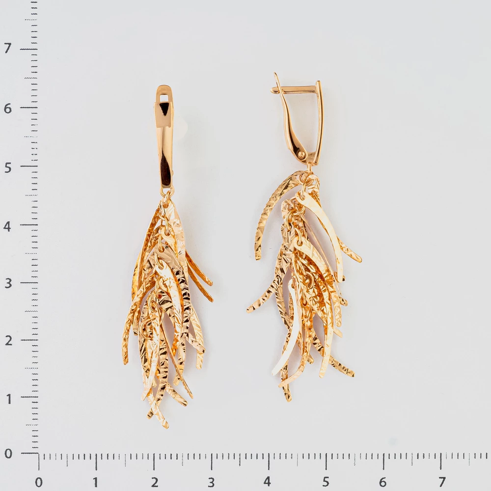 Серьги из красного золота 585 пробы