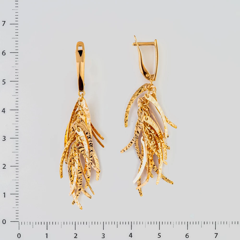 Серьги из красного золота 585 пробы