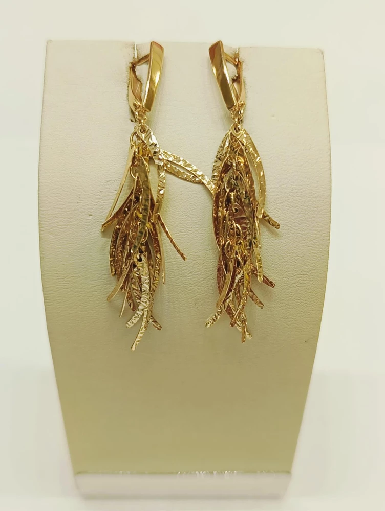 Серьги из красного золота 585 пробы