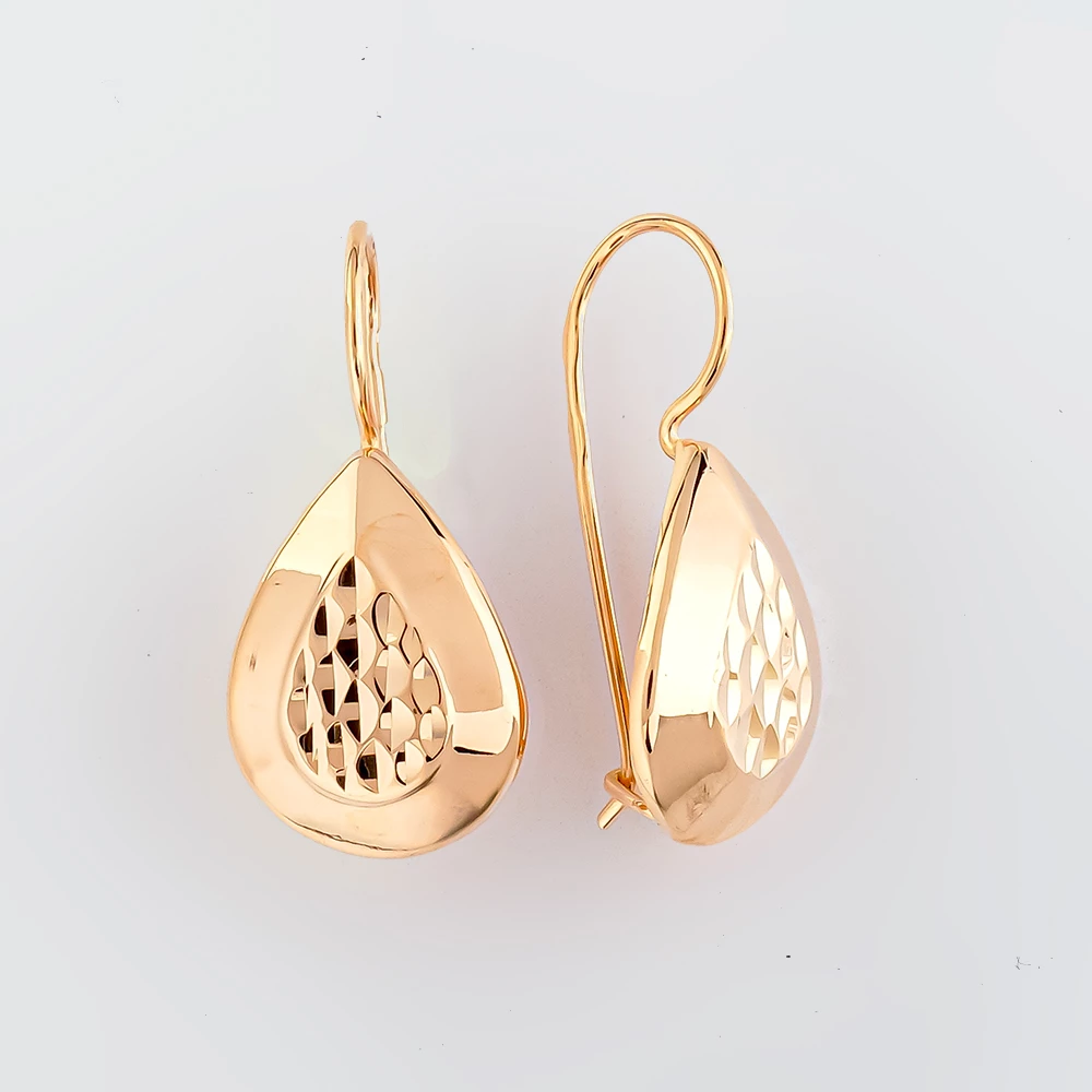 Серьги из красного золота 585 пробы