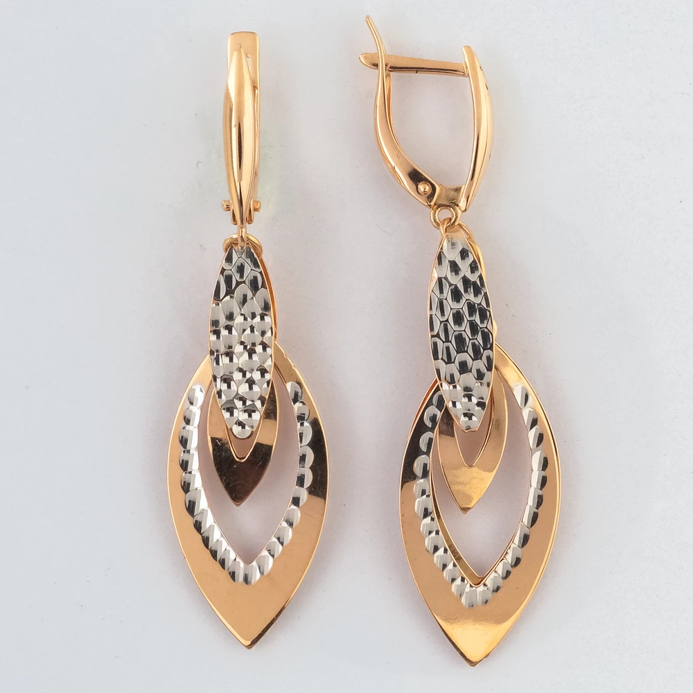 Серьги из красного золота 585 пробы