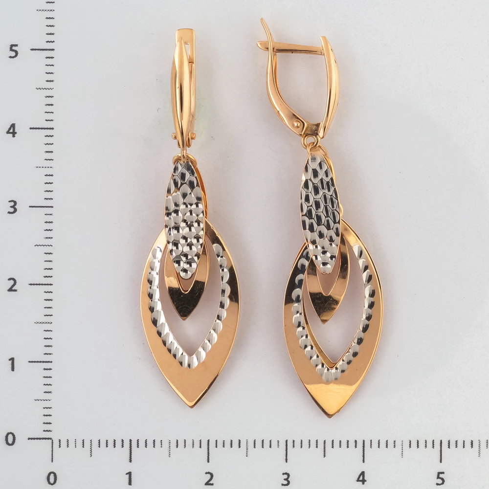 Серьги из красного золота 585 пробы