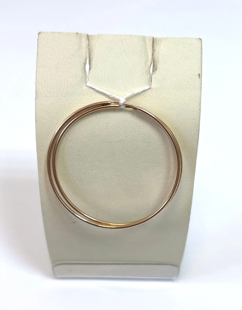 Серьги конго из красного золота 585 пробы