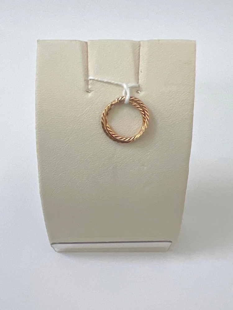 Серьги конго из красного золота 585 пробы