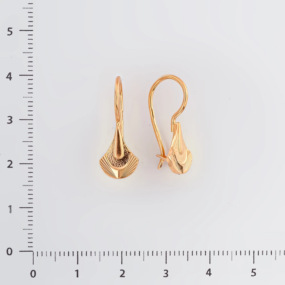 Серьги из красного золота 585 пробы