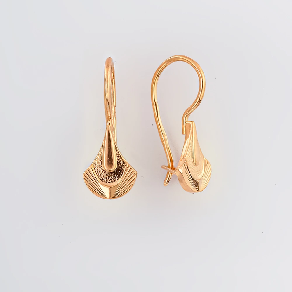 Серьги из красного золота 585 пробы