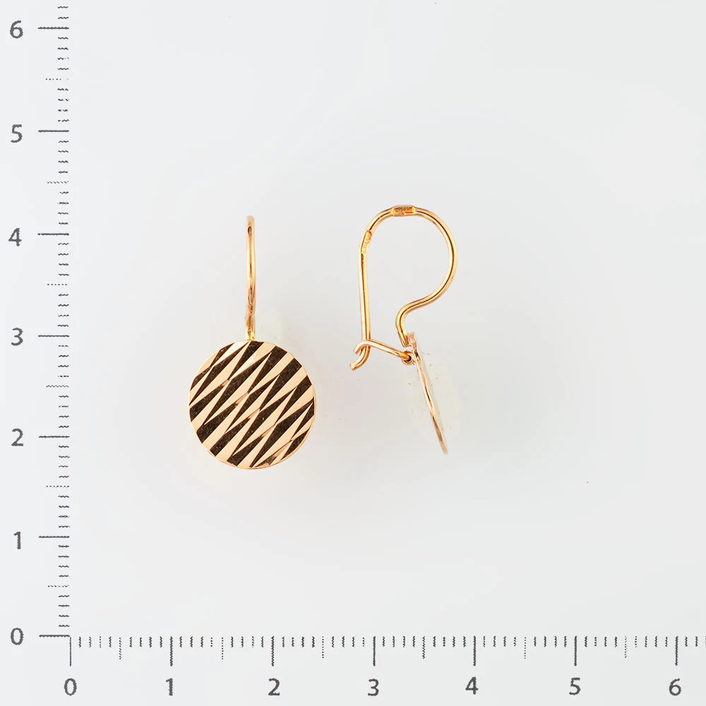 Серьги из красного золота 585 пробы