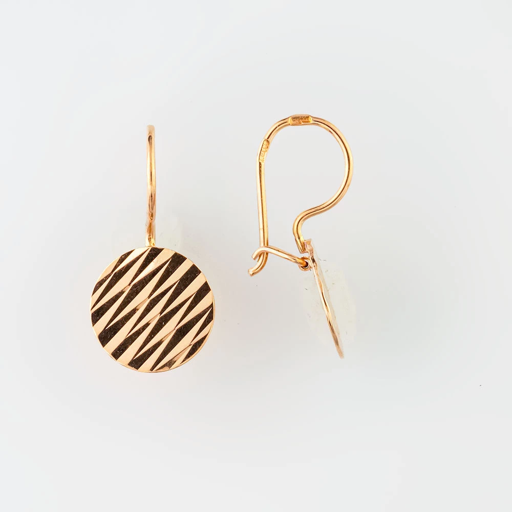 Серьги из красного золота 585 пробы