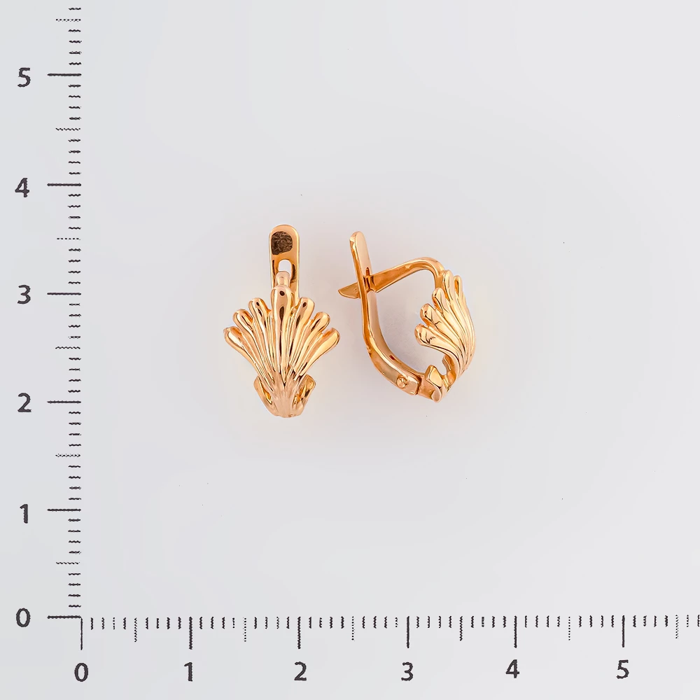 Серьги из красного золота 585 пробы