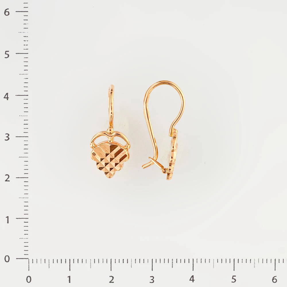 Серьги из красного золота 585 пробы