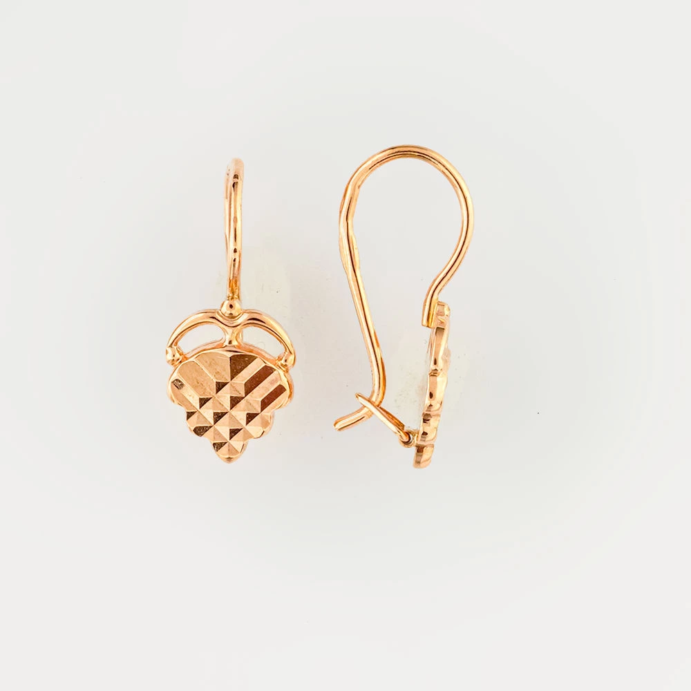 Серьги из красного золота 585 пробы