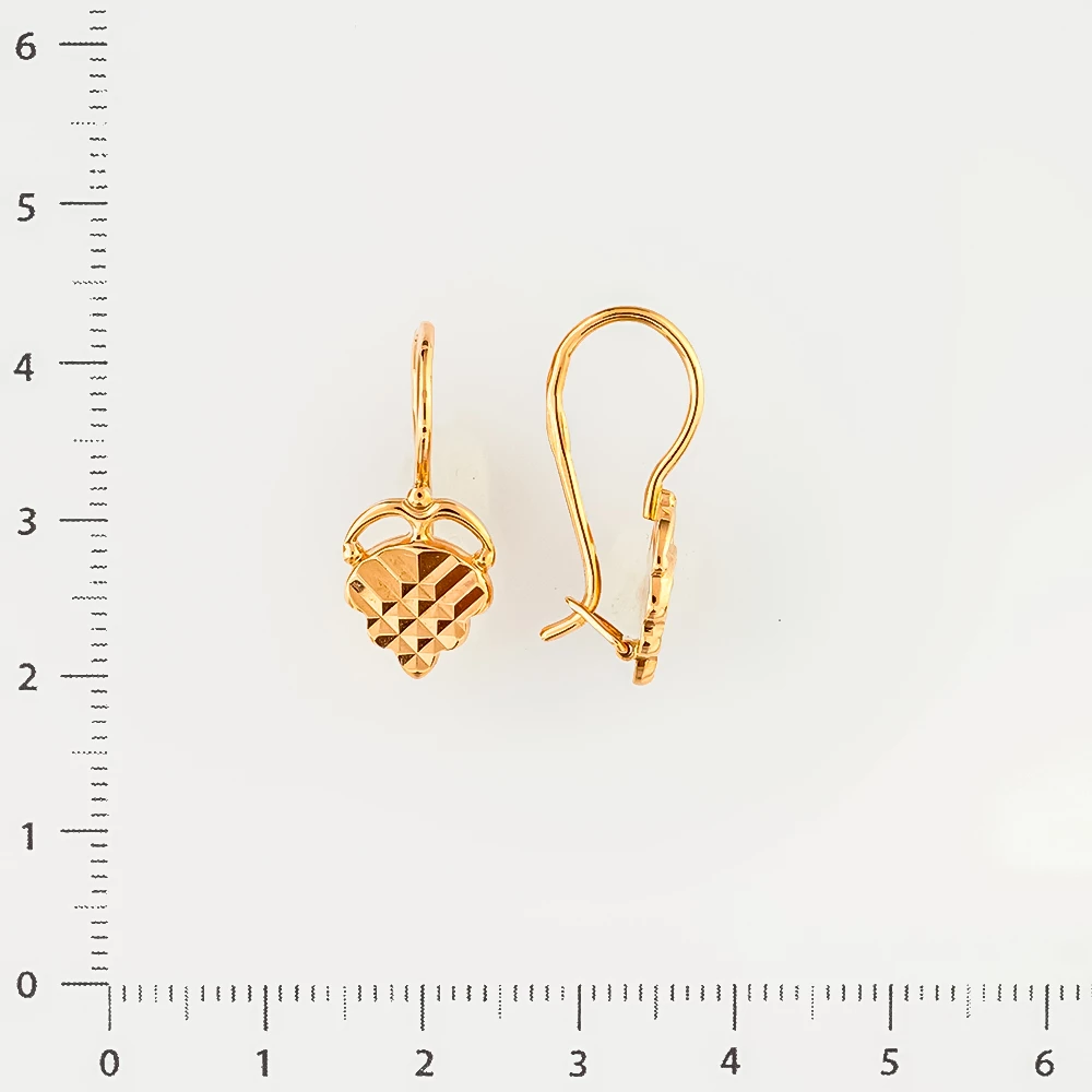Серьги из красного золота 585 пробы