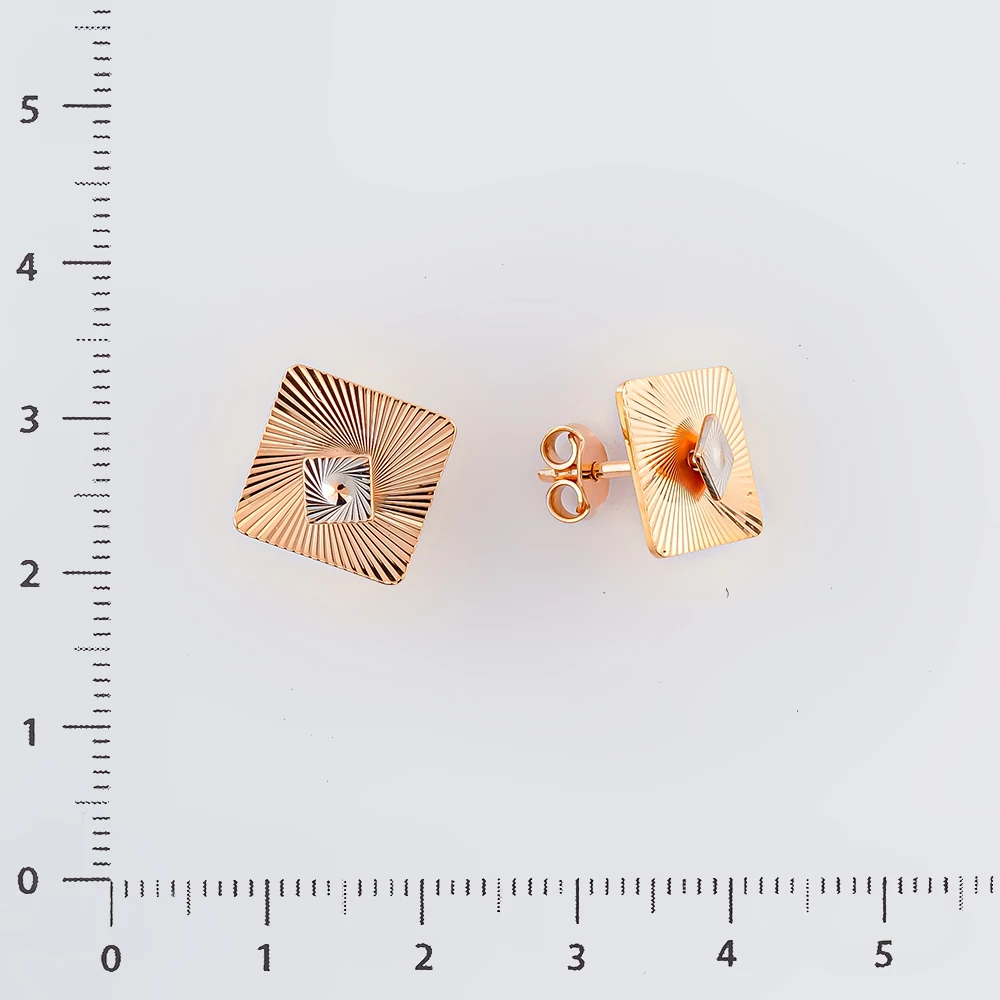 Серьги из красного золота 585 пробы
