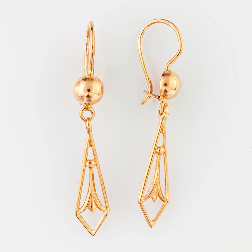 Серьги из желтого золота 583 пробы