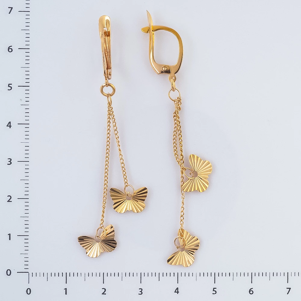 Серьги из красного золота 585 пробы