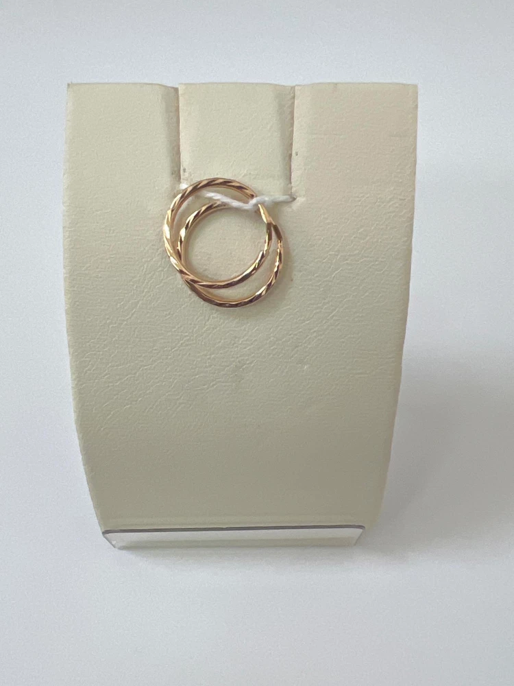 Серьги конго из красного золота 585 пробы