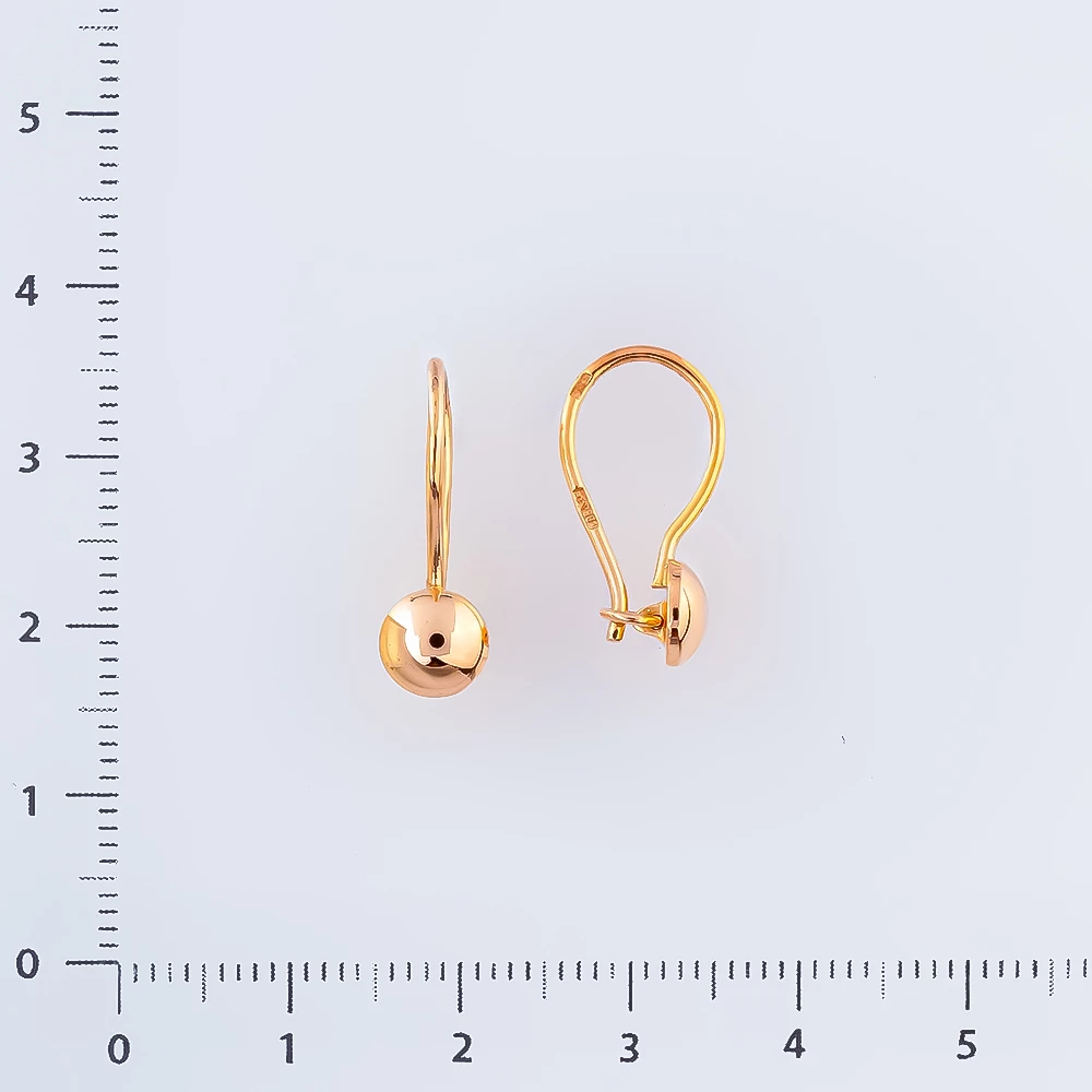 Серьги из красного золота 583 пробы