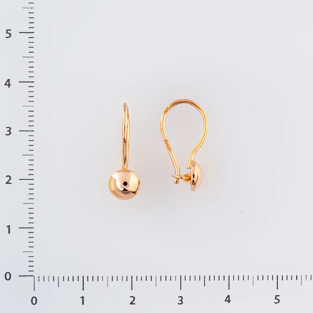 Серьги из красного золота 583 пробы