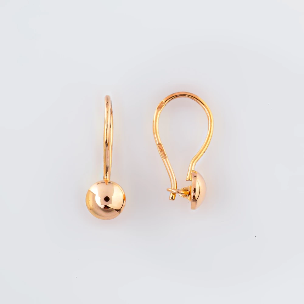 Серьги из красного золота 583 пробы
