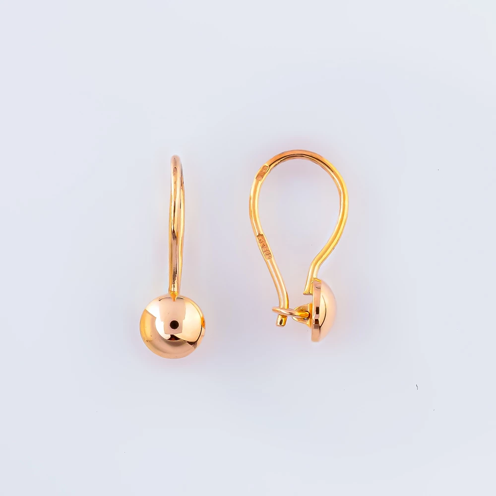 Серьги из красного золота 583 пробы