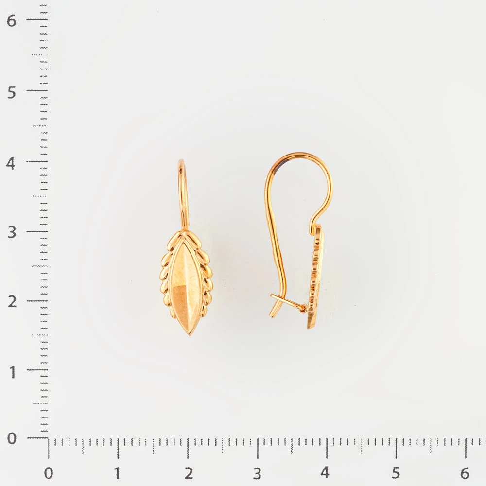 Серьги из красного золота 583 пробы
