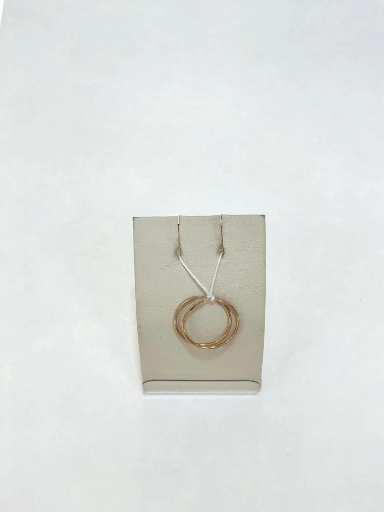 Серьги конго из красного золота 585 пробы