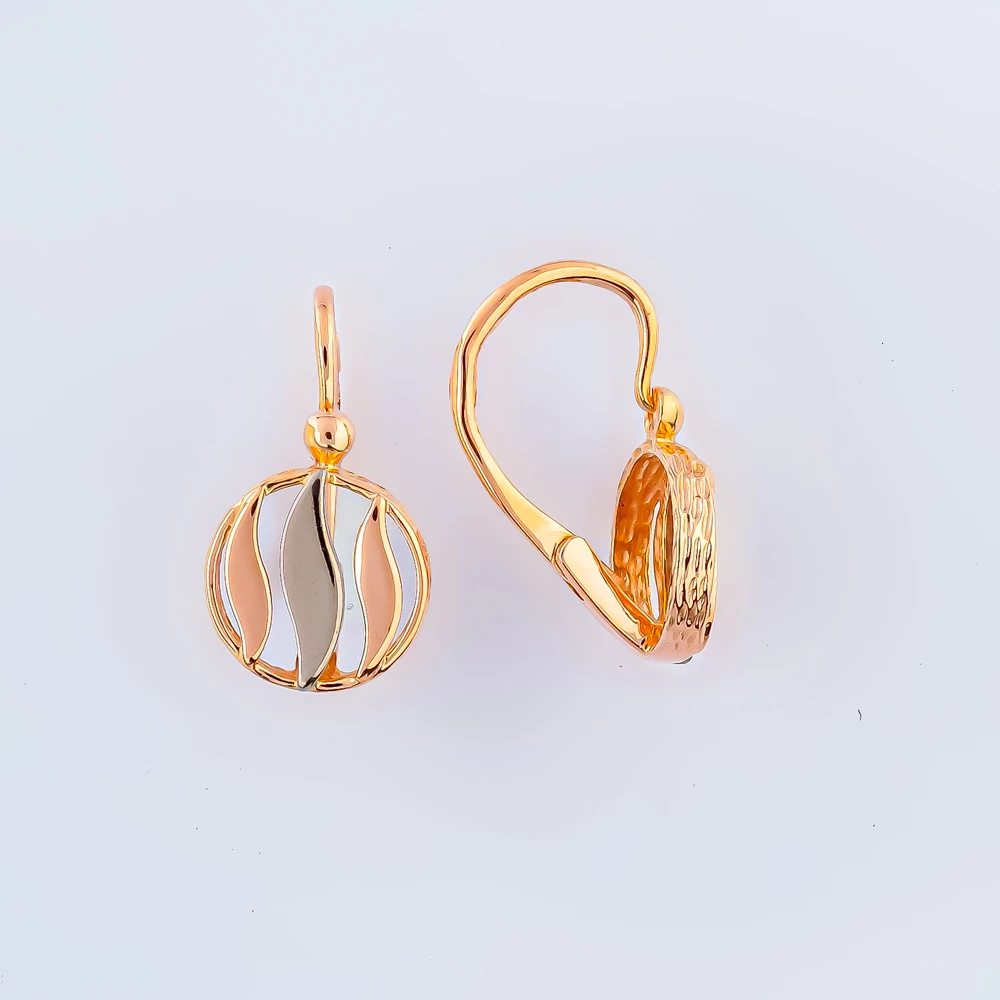 Серьги из красного золота 583 пробы