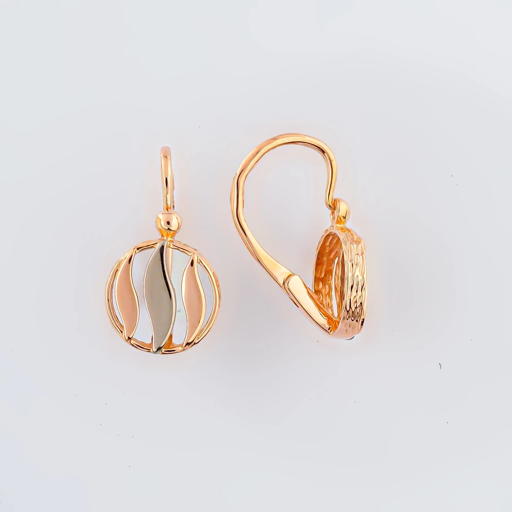 Серьги из красного золота 583 пробы
