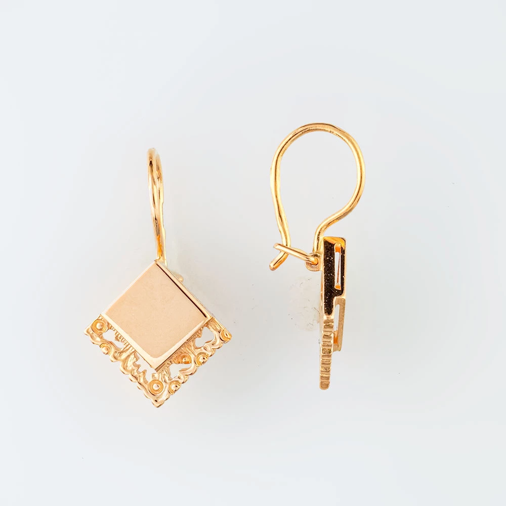 Серьги из красного золота 585 пробы