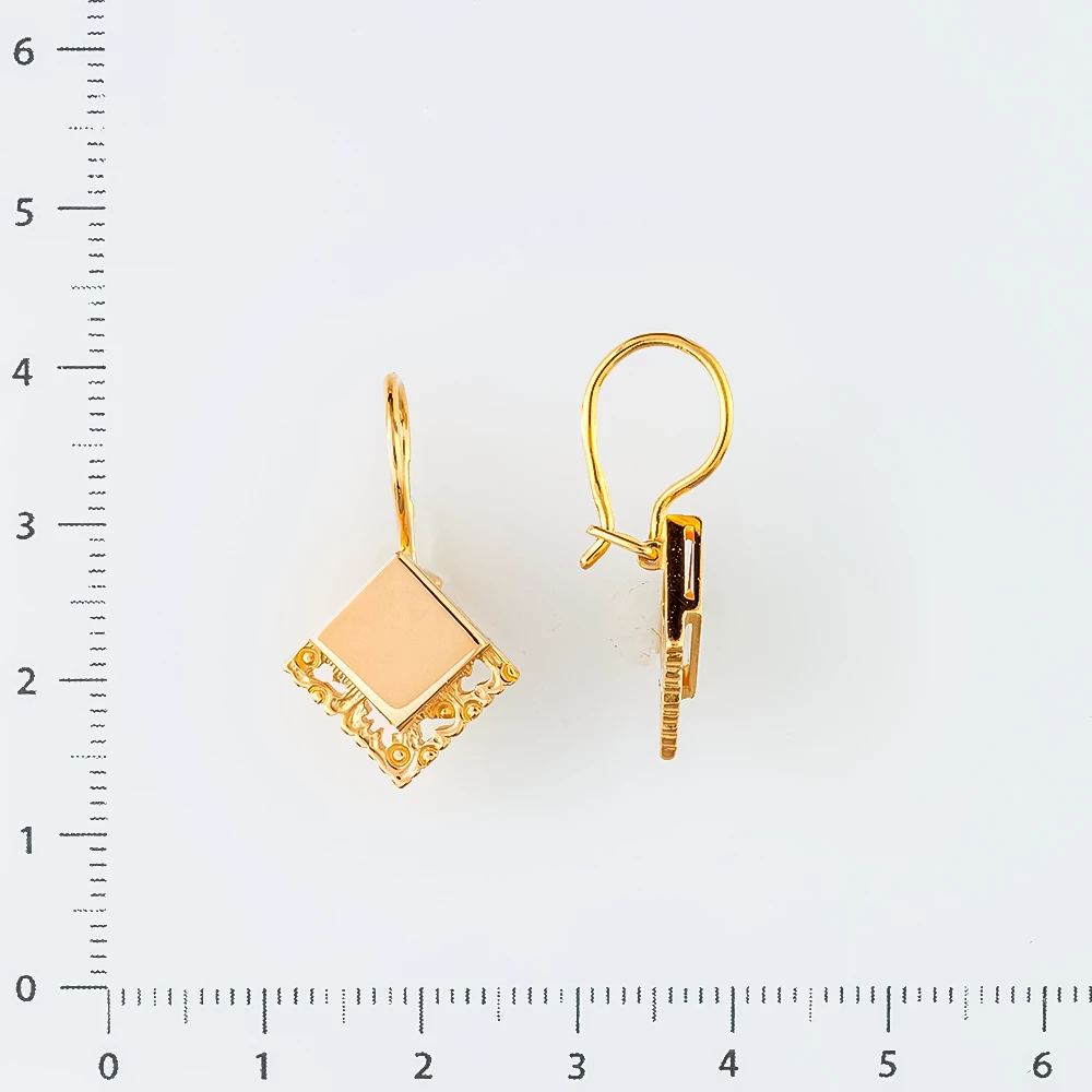 Серьги из красного золота 585 пробы