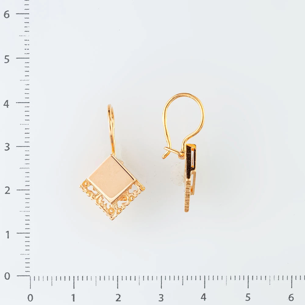 Серьги из красного золота 585 пробы