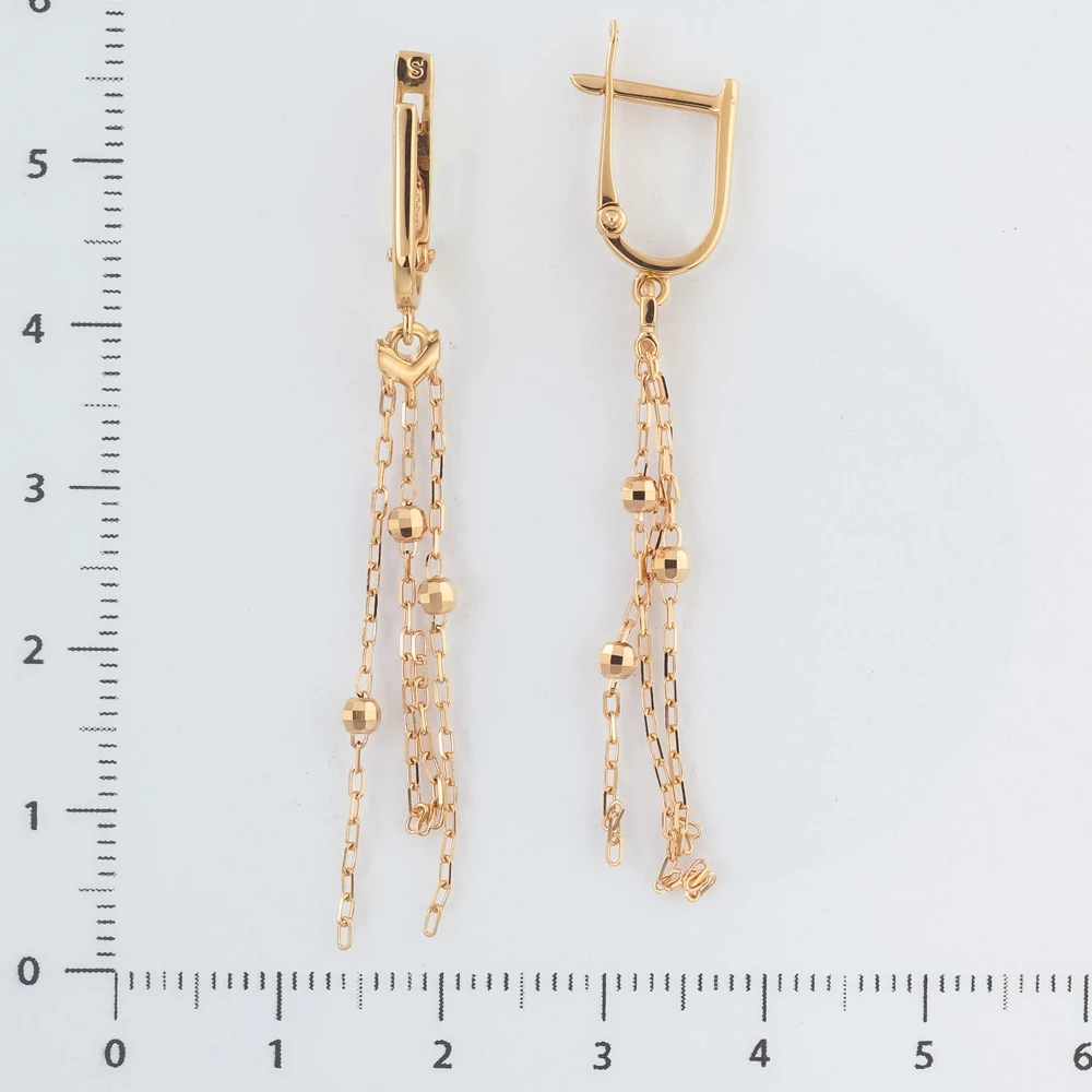 Серьги из красного золота 585 пробы