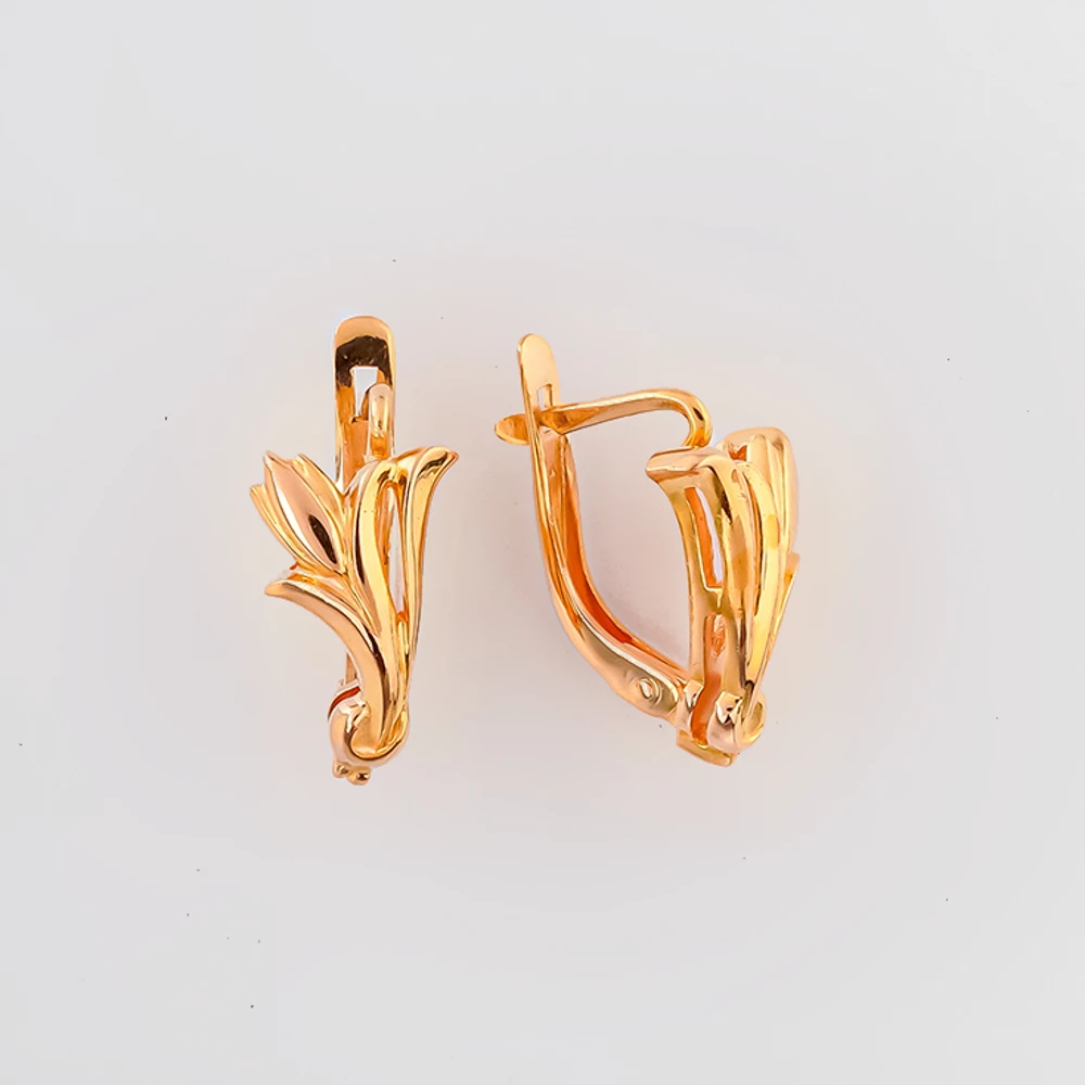 Серьги из красного золота 585 пробы