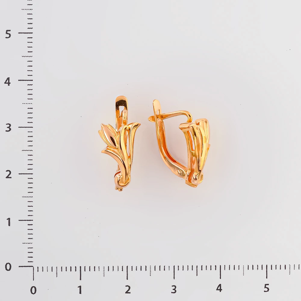 Серьги из красного золота 585 пробы
